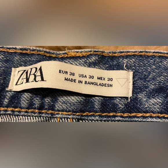 Zara Straight Leg Jeans in Mid Blue Size 30 - Picture 5 of 5